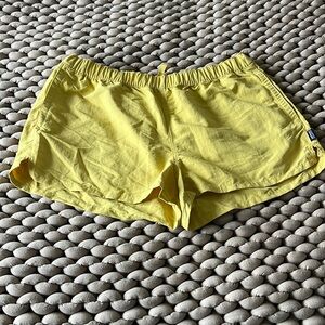 Patagonia Barely Baggies in Yellow, Sz L